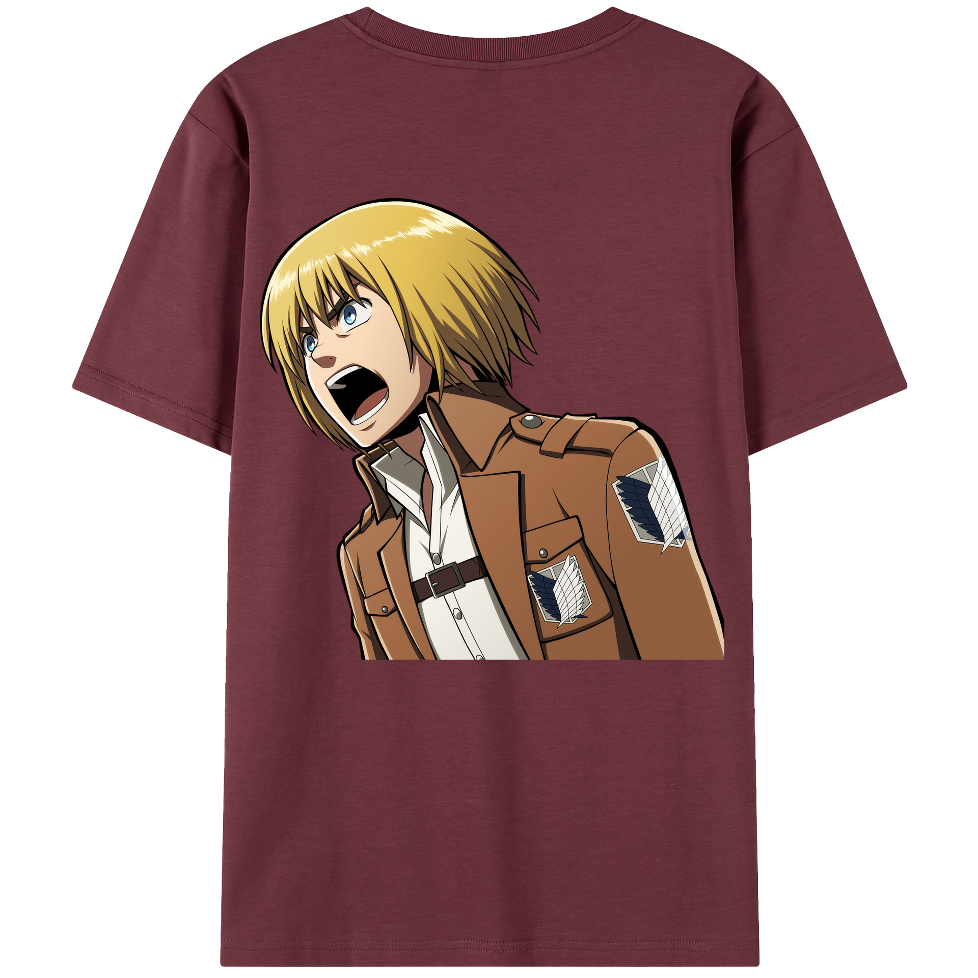 （画像用） 進撃の巨人 アルミン·アルレルト Attack on Titan Armin Arlert 綿100％半袖Tシャツ（背面プリント）